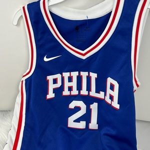 nike nba philadelphia 76ers Embiid #21 Jersey Men’s 40 Swingman